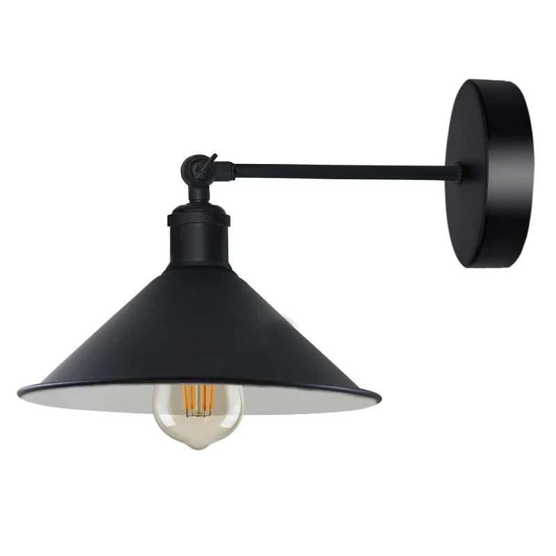 LEDSONE Vintage Wandlampe Schwarz | Verstellbare ~3768