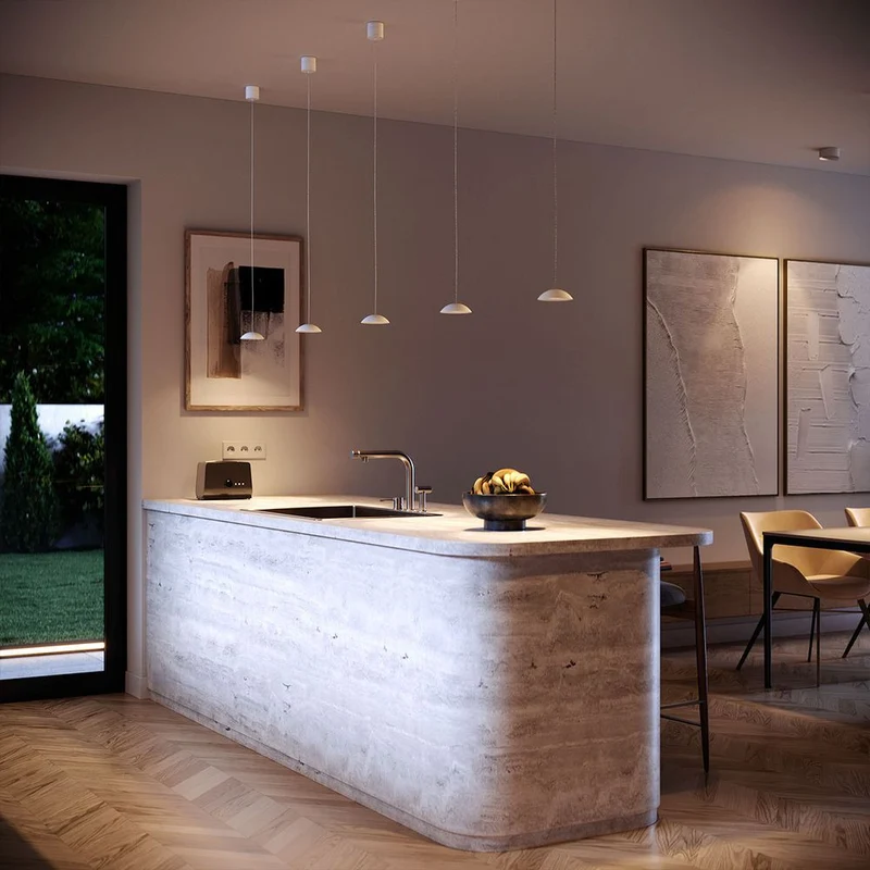 s.luce Santa Air LED Esszimmer-Pendelleuchte 3-flammig 120cm