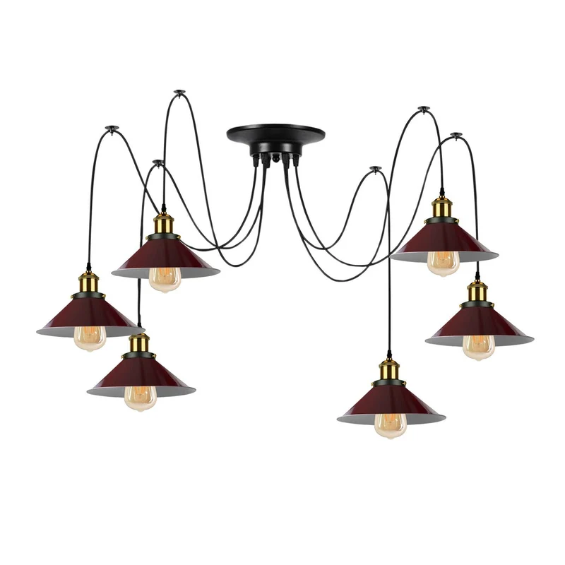 Mehrkopf Industrial Pendelleuchte | 1-9 flammig Spinnen Hängelampe blau~4047