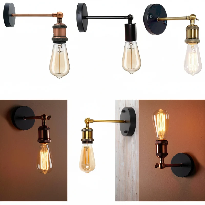 Vintage Wandleuchte Industriestil Retro Lampe | LEDSONE ~3997
