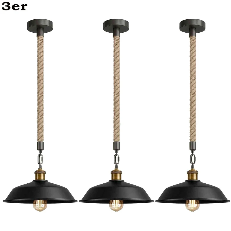 Vintage Billardlampe – Industrie Seillampe Hängelampe Esstisch | Ø36cm | E27 ~4079
