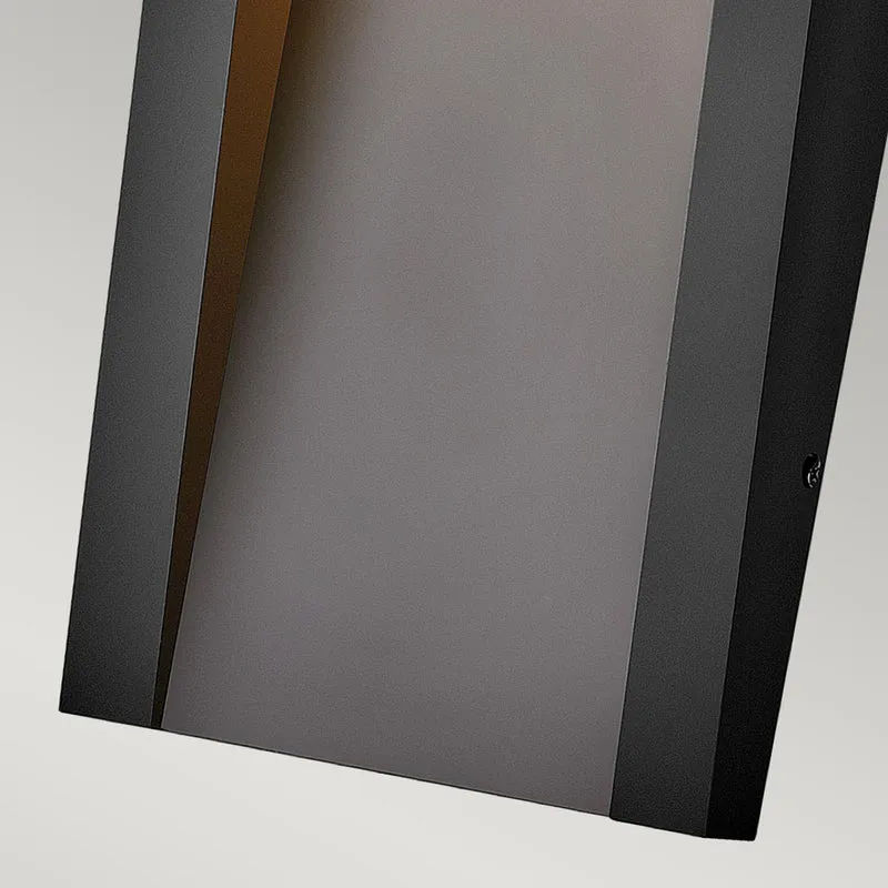 LED-Außenwandleuchte Taper 1-flammig IP44 Schwarz Ø18cm