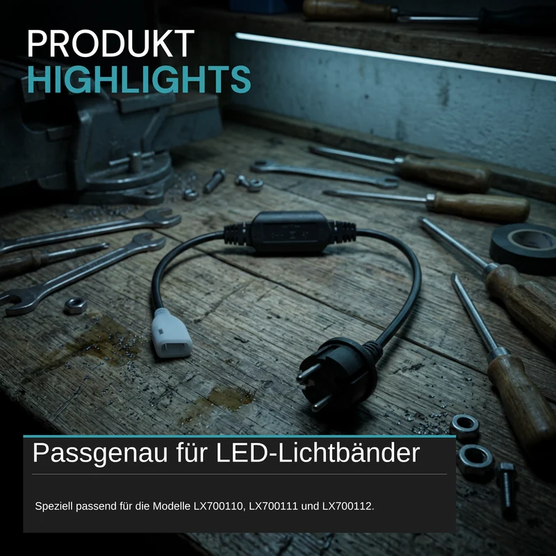 Anschlusskabel Typ F, für gekürzte LX700110, LX700111, LX700112