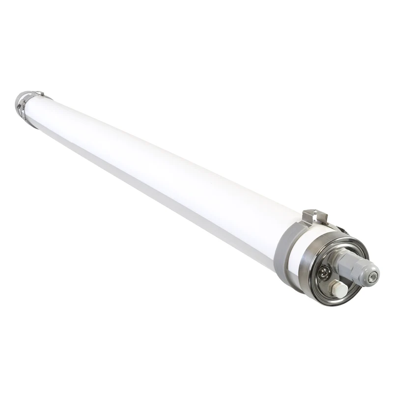 LED-Feuchtraumleuchte, 150 cm, 50 W, 7500 lm, 5700 K, IP69K, ammoniakbeständig, Brandschutz, durchschleifbar, Rohrleuchte