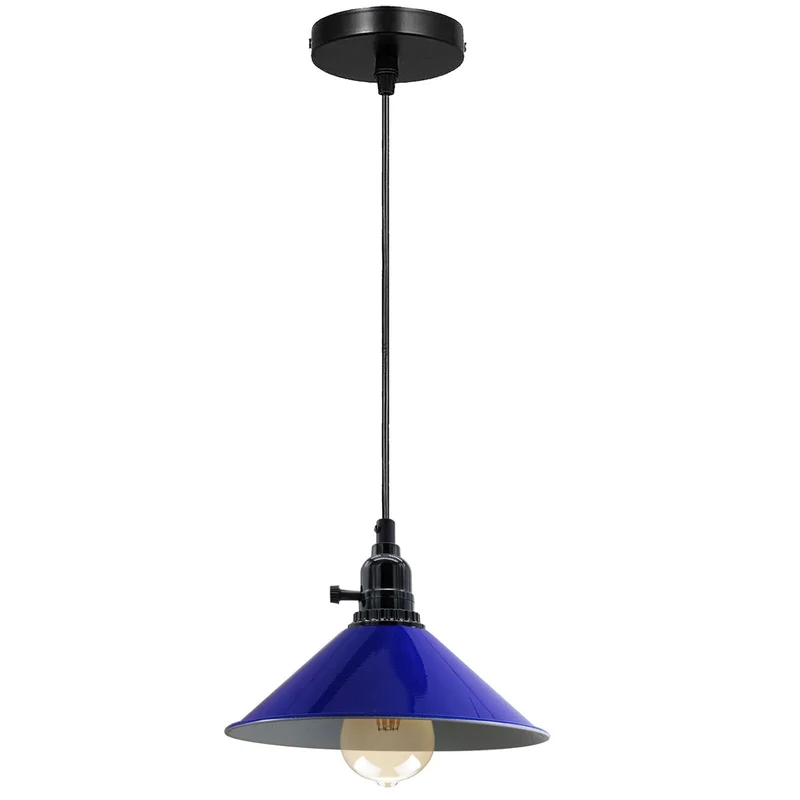 Industrie Pendelleuchte mit Drehschalter – E27 Retro Bunte Küchenlampe~ 3362