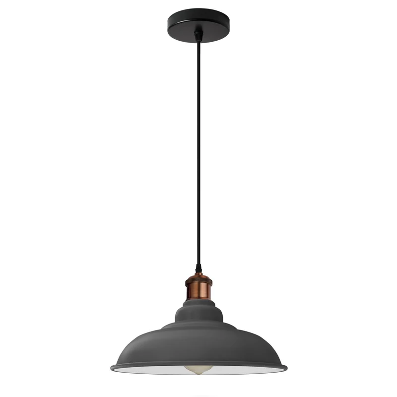 Hängelampe im Emaille Look – Vintage Industrie Pendelleuchte | Ø32cm | E27 ~3984