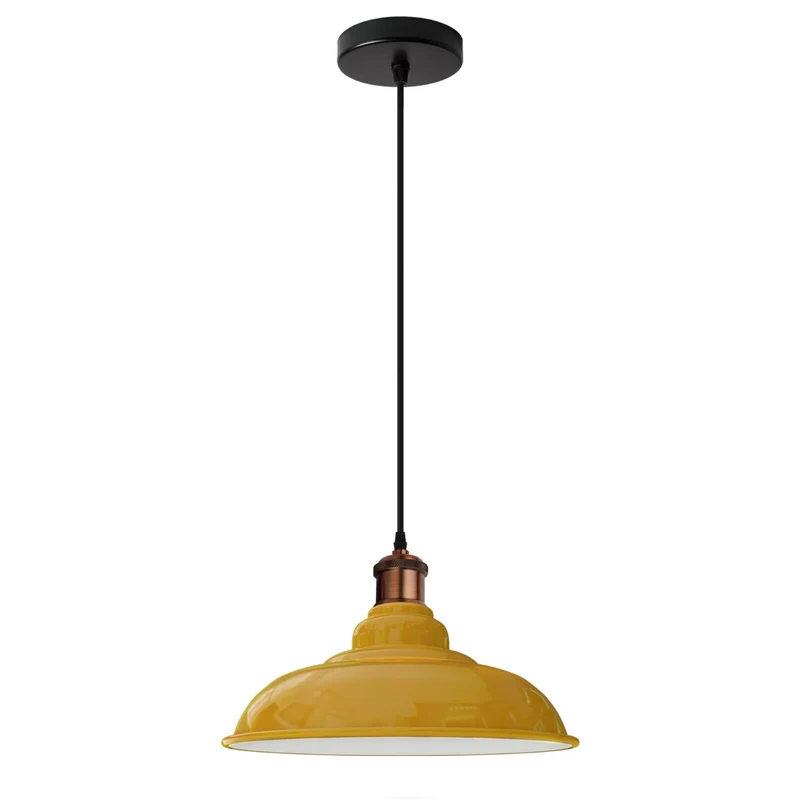 Hängelampe im Emaille Look – Vintage Industrie Pendelleuchte | Ø32cm | E27 ~3984