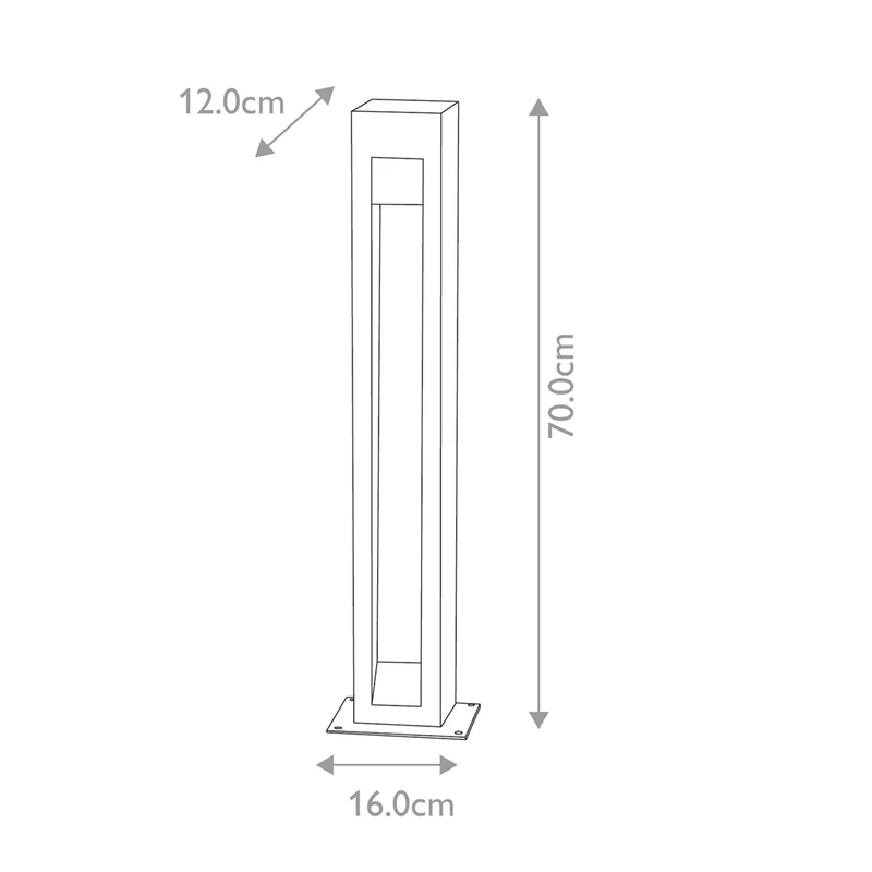 LED-Pollerleuchte Parkstone 1-flammig 16x70cm