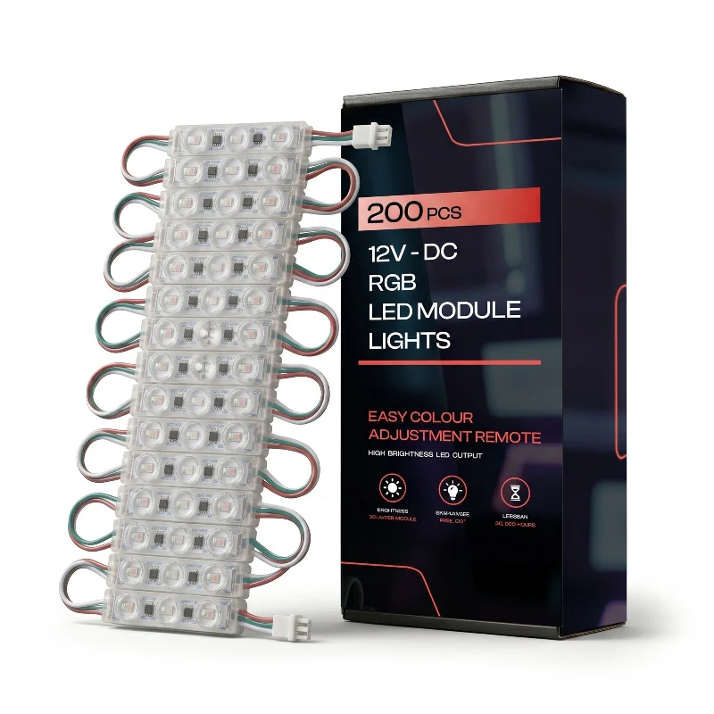 200 * LED Modul DC 12V / AC 220V Wasserdicht 1.5W für Lichtwerbung ~3742