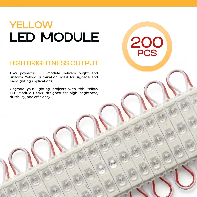 200 * LED Modul DC 12V / AC 220V Wasserdicht 1.5W für Lichtwerbung ~3742