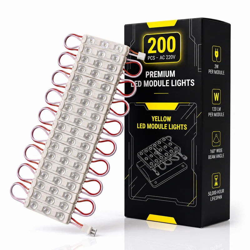 200 * LED Modul DC 12V / AC 220V Wasserdicht 1.5W für Lichtwerbung ~3742