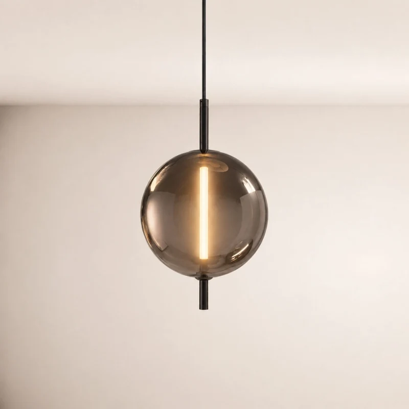 s.luce Mira LED Design Glas-Pendelleuchte 150cm