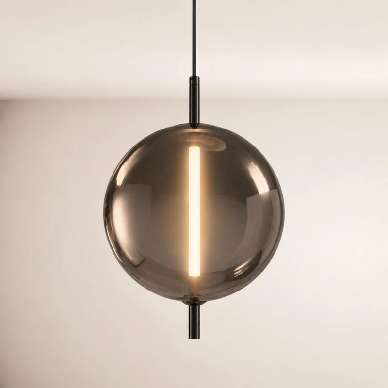 s.luce Mira LED Design Glas-Pendelleuchte 150cm
