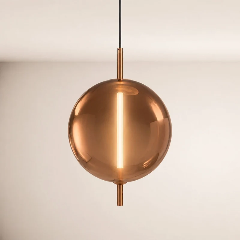 s.luce Mira LED Design Glas-Pendelleuchte 150cm