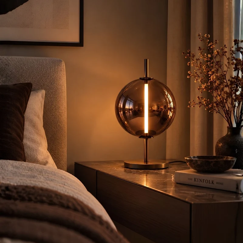 s.luce Mira LED Design Glas Tischlampe 55cm