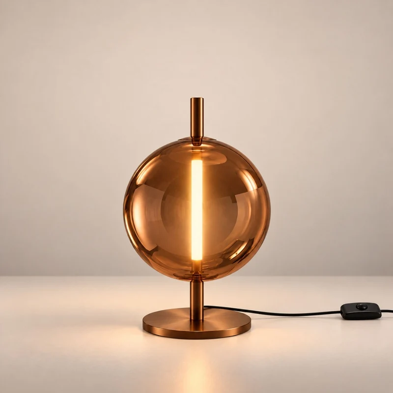s.luce Mira LED Design Glas Tischlampe 55cm