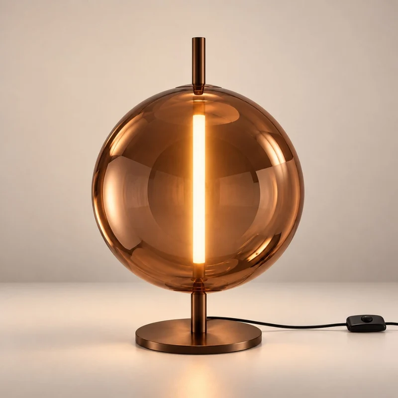 s.luce Mira LED Design Glas Tischlampe 55cm
