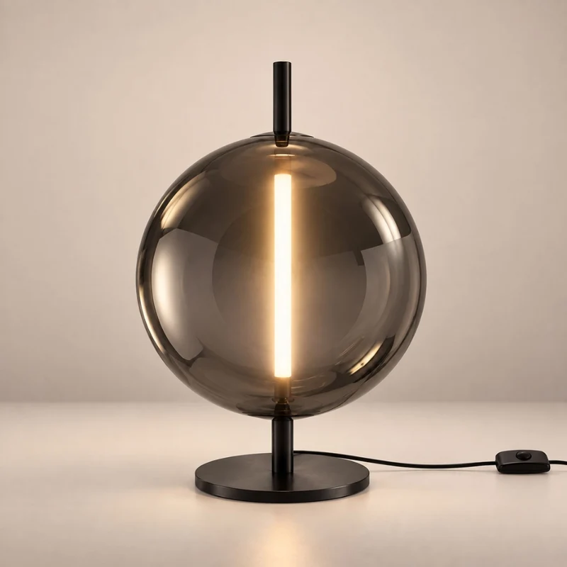 s.luce Mira LED Design Glas Tischlampe 55cm