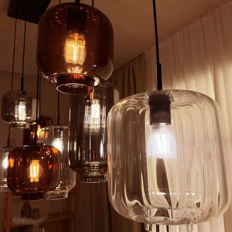s.luce Velo Esszimmerlampe 12-flammig 200cm 3-reihig Ø 18/20/25cm