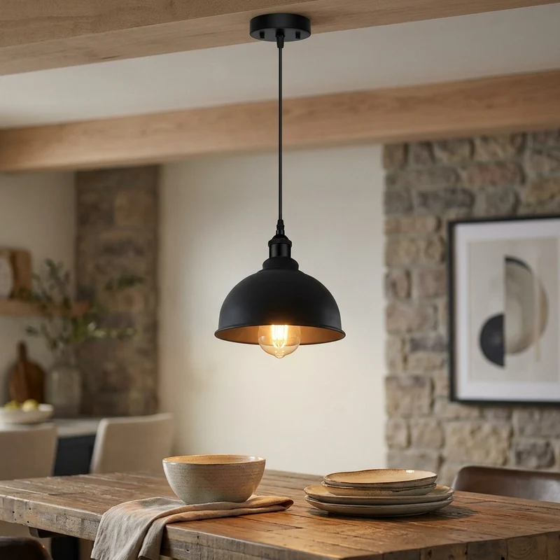 Industrial Pendelleuchte Schwarz Retro Esstisch Deckenlampe Metall~4075