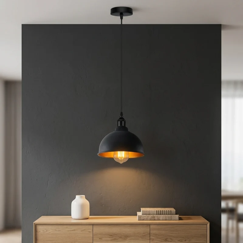 Industrial Pendelleuchte Schwarz Retro Esstisch Deckenlampe Metall~4075