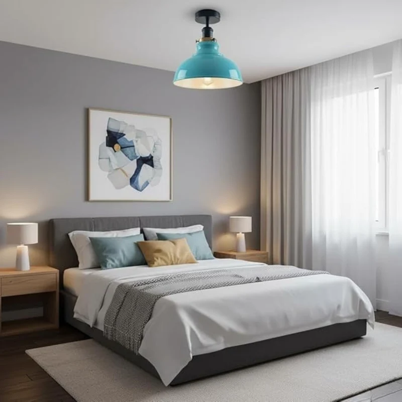 Vintage Deckenleuchte Industrial Mehrere Farben Unterputz ~3994