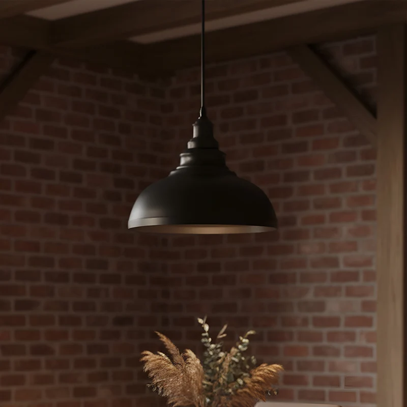 Industrie Fabrikpendelleuchte Ø 29cm Retro Hängeleuchte ~3427