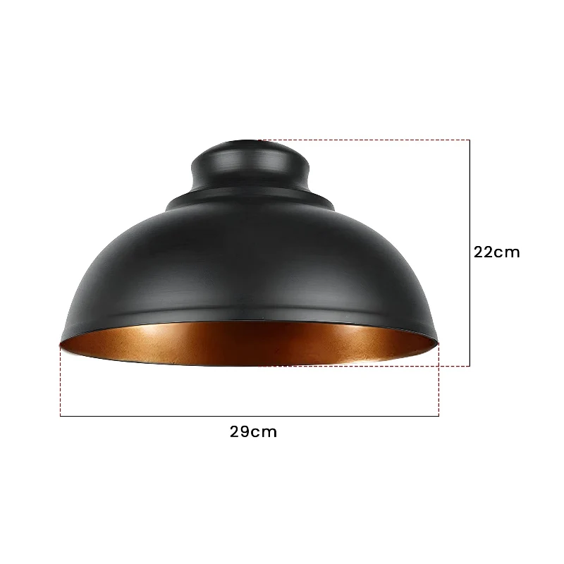 Retro Pendelleuchte Schwarz & Gold E27 All Seasons Life ~3878
