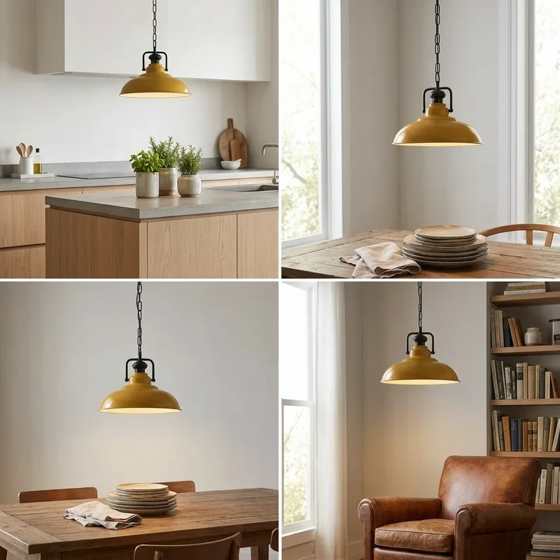 Industrie Pendelleuchte Gastro Küche Hängelampe mit Kette E27 | Ø32cm ~3875