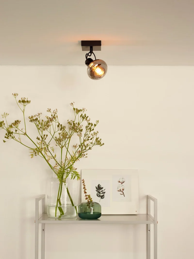 Deckenspot Madee schwenkbar mit Glasschirm