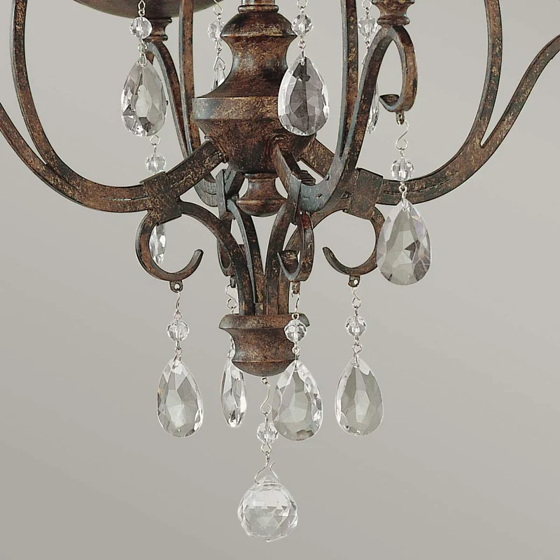 Kronleuchter Chateau 4-flammig Bronze Ø 42 cm