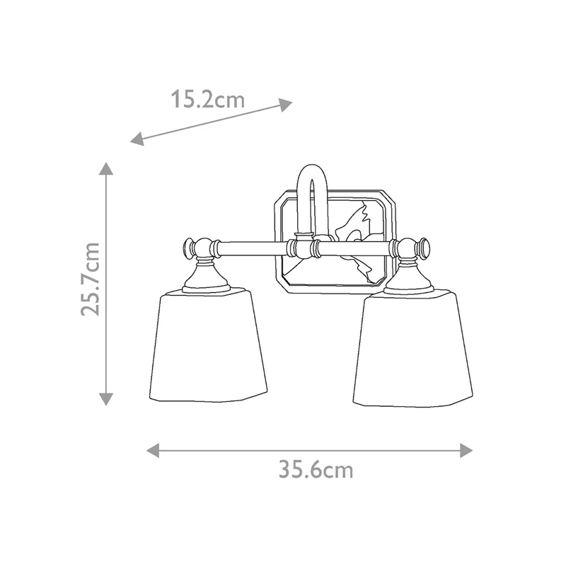 Wandleuchte Concord 2-flammig Klassisch Chrom IP44
