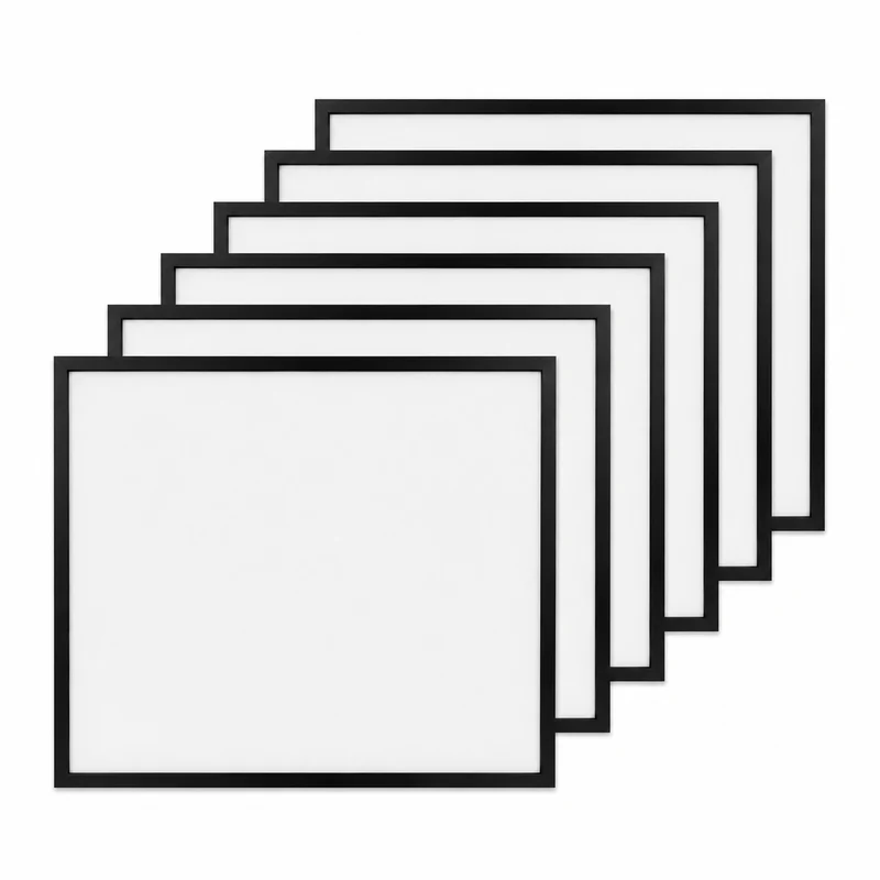 6er Pack LED BackLit Panel, 62x62 cm, schwarz, 36W, 3600lm, 4000K