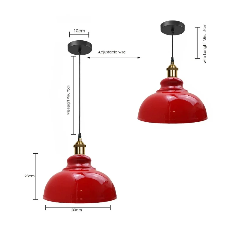 Vintage Pendelleuchte in Farben Industriestil Hängeleuchte ~3934