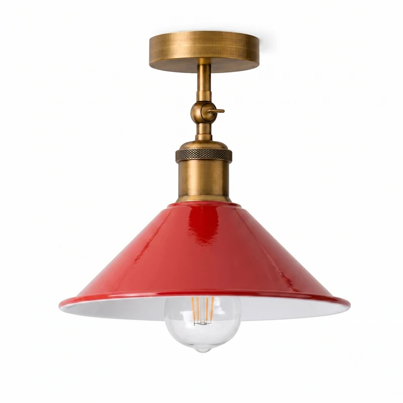 Verstellbare Deckenleuchte – Vintage Trichter Deckenlampe Flur | Ø22cm | E27 ~3926