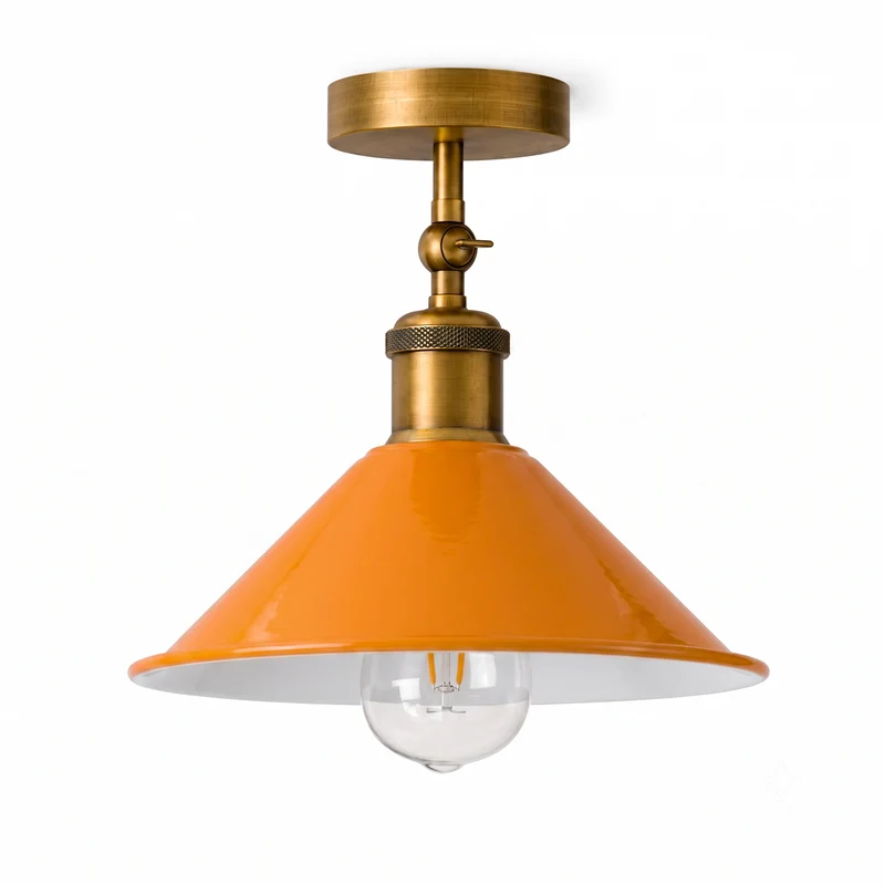 Verstellbare Deckenleuchte – Vintage Trichter Deckenlampe Flur | Ø22cm | E27 ~3926