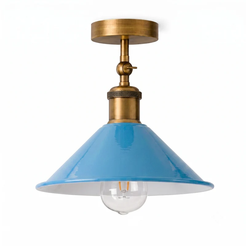 Verstellbare Deckenleuchte – Vintage Trichter Deckenlampe Flur | Ø22cm | E27 ~3926