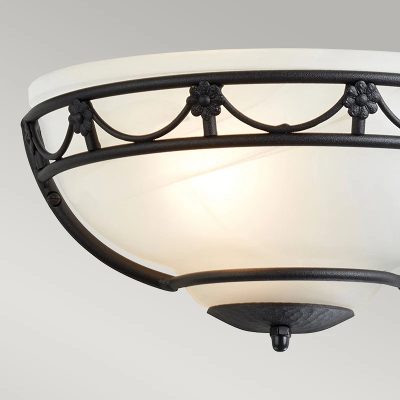 Wandleuchte Carisbrooke 1-flammig mit Alabasterglas