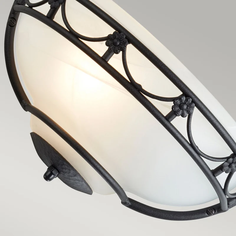 Wandleuchte Carisbrooke 1-flammig mit Alabasterglas