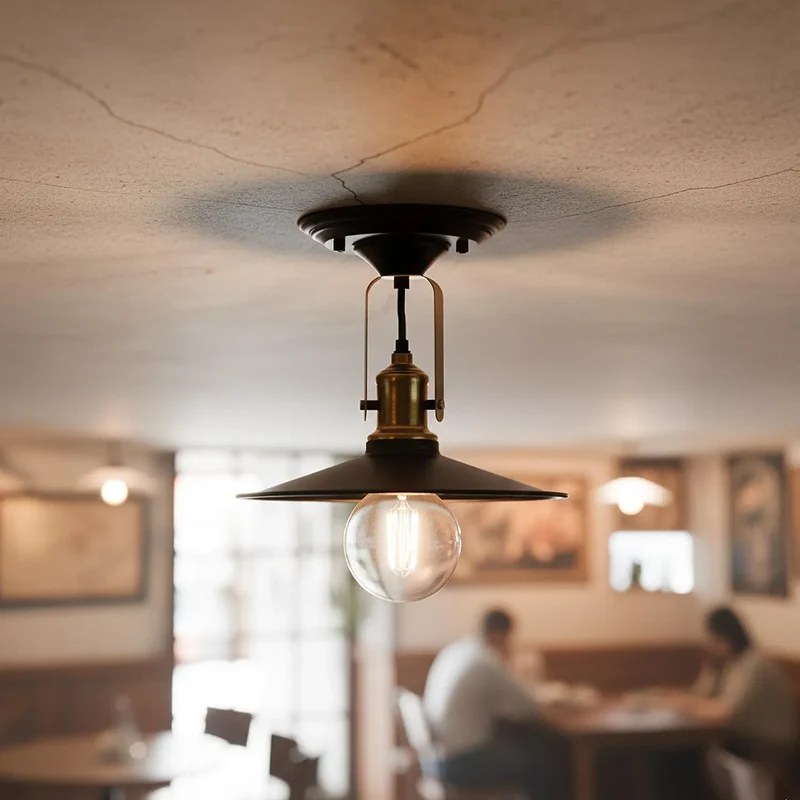 Industrie Wand- & Deckenleuchte Schwarz Gold E27 | 2-in-1 verstellbare Lampe~3741
