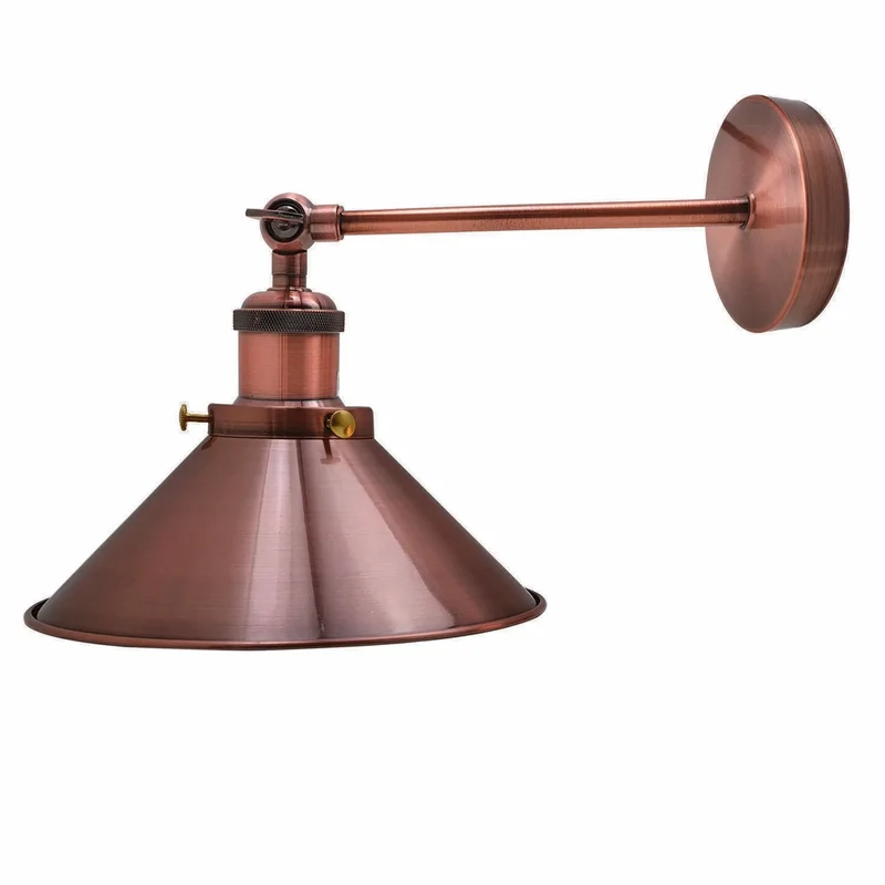 LEDSone Verstellbare Industrie-Wandleuchte | Retro Kegelform, E27~3732