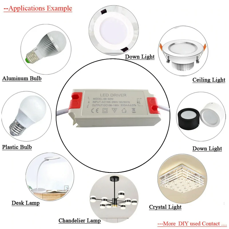 LED Treiber 36W-50W | Konstantstrom Trafo 300mA ~3848