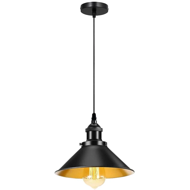 Vintage Pendelleuchte Schwarz 1- & 3-flammig Hängelampe ~3985