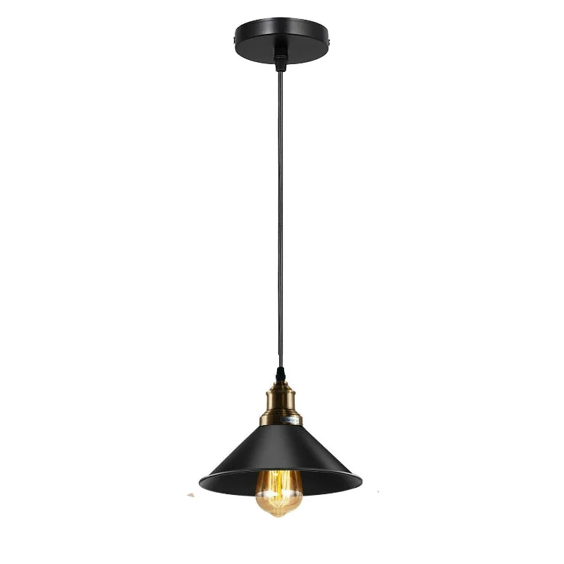 Vintage Pendelleuchte Schwarz 1- & 3-flammig Hängelampe ~3985