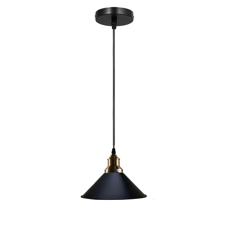 Vintage Pendelleuchte Schwarz 1- & 3-flammig Hängelampe ~3985