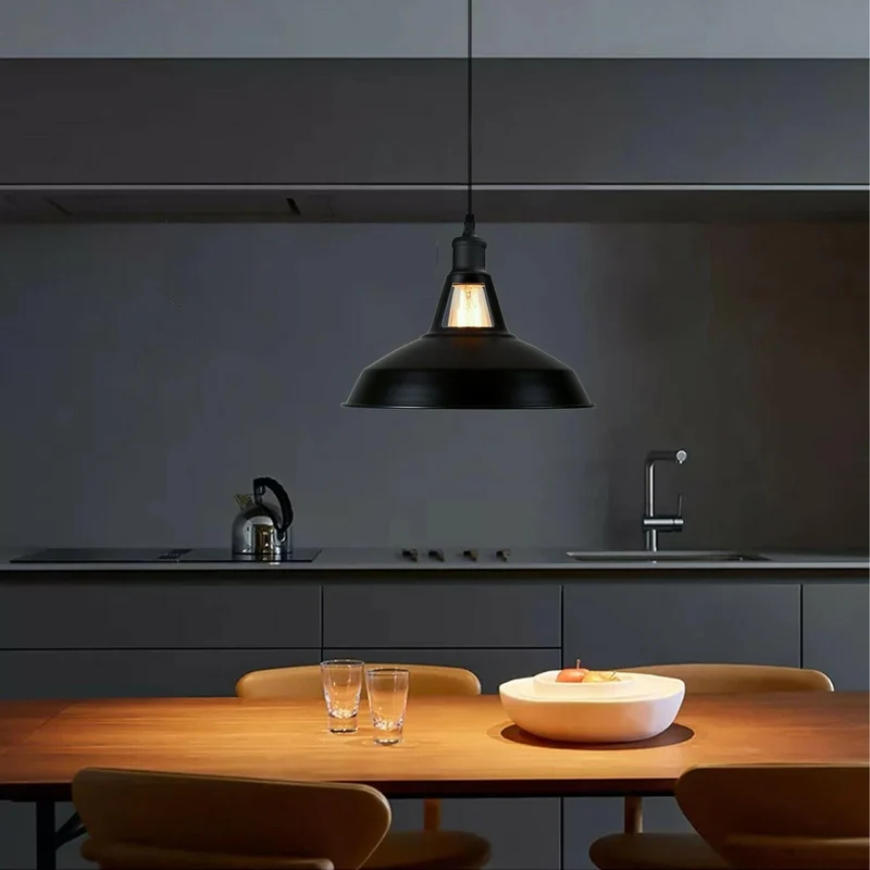 Farbige Vintage Pendelleuchte | Industriedesign E27 ~3953