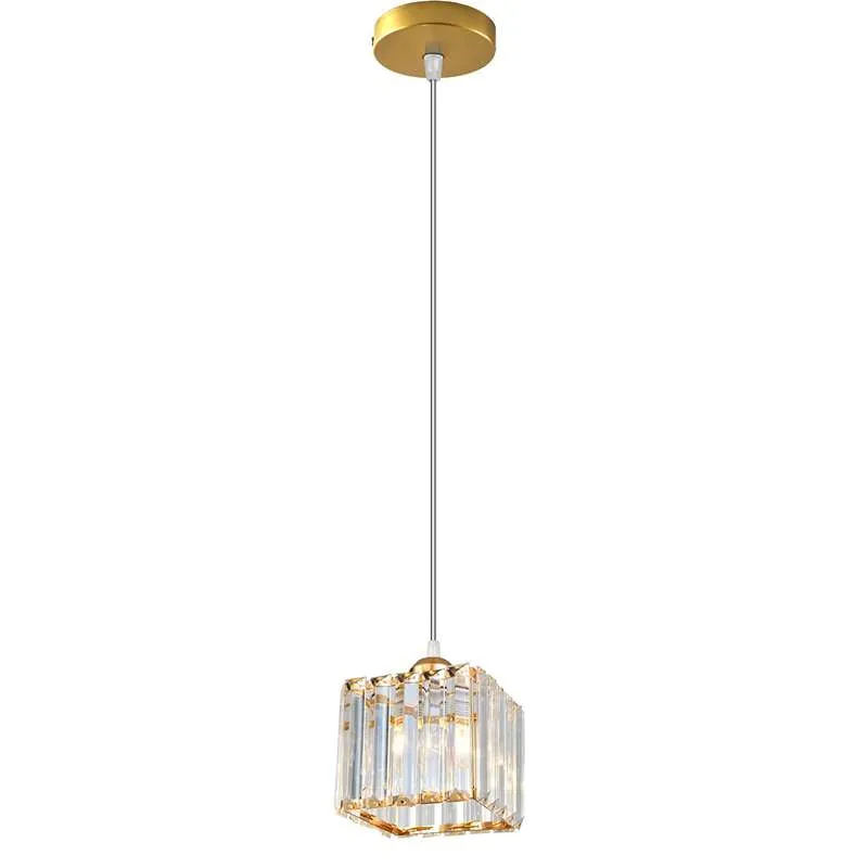 Mini Kristall Kronleuchter Würfel Modern | E27 Fassung ~3857