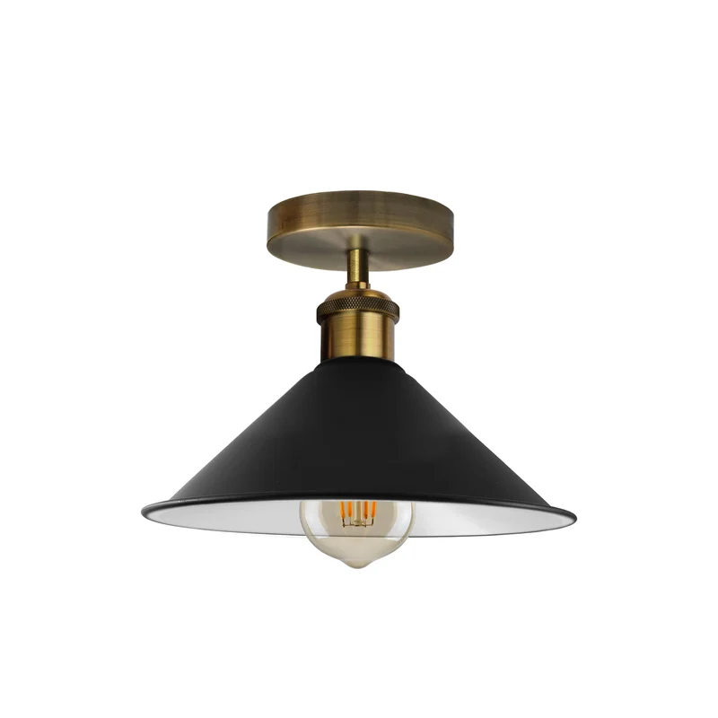 Unterputz Deckenleuchte – Vintage Trichter Deckenlampe Küche | Ø22cm | E27 ~3927