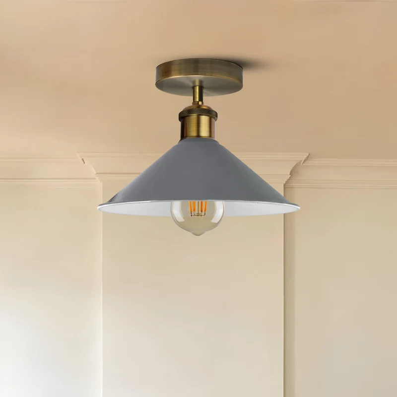 Unterputz Deckenleuchte – Vintage Trichter Deckenlampe Küche | Ø22cm | E27 ~3927