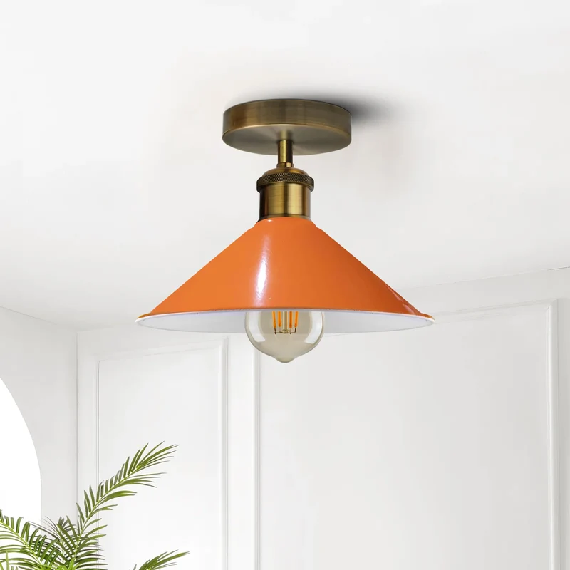 Unterputz Deckenleuchte – Vintage Trichter Deckenlampe Küche | Ø22cm | E27 ~3927